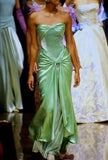 Cifeeo-back to school outfits nye outfits Valentine's Day outfits Fancy Mermaid Sweetheart Neckline Green Satin Long Prom Dress Evening Dress Formal Dress CIF2172