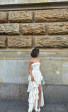 Cifeeo-back to school outfits nye outfits Valentine's Day outfits Gorgeous  A-Line Strapless Chiffon Long Prom Dresses Formal Evening Dress CIF2204