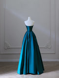 Cifeeo-back to school outfits nye outfits Valentine's Day outfits Pretty A Line Strapless Satin Ruffles Long Prom Dresses Formal Evening Dress CIF2344