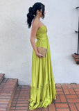 Cifeeo-back to school outfits nye outfits Valentine's Day outfits Pretty A Line Halter Green Long Satin Prom Dresses Formal Evening Dress CIF2400