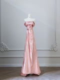 Cifeeo-back to school outfits nye outfits Valentine's Day outfits Pretty A Line Off The Shoulder Sequin Pink Long Prom Dresses Evening Gowns CIF3813