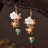 CIFEEO- Ethnic Gold Plated Long Eardrop Earrings OP1024