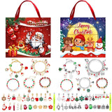 Cifeeo-Christmas Gift idea Christmas Charm Bracelet for Kids,Jewelry Blind Box Handmade DIY 24 Grid Educational Puzzle Toys Exquisite Gift Box Set