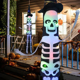 Cifeeo-Halloween Ghost Skeleton Bat Pumpkin LED Windsocks Hanging Decor for Home Indoor Outdoor Yard Flag Wind Socks Party Supplies