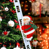 Cifeeo-2024 Santa Claus Doll Climbing Ladder with Music Christmas Tree Ornaments Decorations For Home 2025 Navidad New Year Kids Gift