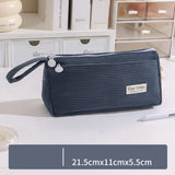 Cifeeo-Back To School Gifts Corduroy Pencil Case Cute Stationery Pencil Case Girls Large Capacity Pencilcase School Supplies Estuche Escolar Pencil Pouch