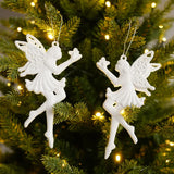 Cifeeo-Xmas Tree Pendants Snowflake Angel Deer Hanging Ornaments Christmas Decorations For Home Kids Toy 2024 Navidad New Year Party