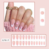 Cifeeo 24Pcs Long Coffin False Nails with Glue Wearable Brown Fake Nails with   Rhinestones Ballet Press on Nails Full Cover Nail Tips