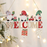 Cifeeo-Wooden Christmas Hanging Pendants Gnome Santa Claus Merry Christmas Decoration for Home Xmas Tree Ornaments 2024 New Year Gifts