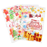 Cifeeo-50pcs Santa Claus Christmas Tree Elk PVC Bags Transparent Clear Gift Bag for Christmas Gift Baking Candy Cookie Packaging Bags