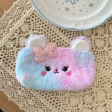 Cifeeo-Back To School Gifts Cute Cat Pencil Case Plush Pencil Cases For Girls Trousse Scolaire Soft School Supplies Estuche Escolar Stationery Pencil Pouch