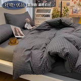 Cifeeo-INS Gentle Pink Rose Bedding Set for Girls Women Soft Bed Sheet Set Pillowcase Single Twin Full 200x230cm Kawaii Duvet Cover Set