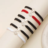 Cifeeo-Halloween Jewelry 2 Pcs Halloween Spider Web Couple Bracelet Set for Women Men Handmade Red Good Luck Woven Rope Bracelets Friendship Jewelry Gift