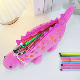 Cifeeo-Back To School Gifts Dinosaurs Plush Pencil Case School Supplies Pen Case Estuche Escolar Pencilcase Trousse Scolaire Kawaii Stationery Pencil Pouch