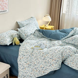 Cifeeo-INS Gentle Pink Rose Bedding Set for Girls Women Soft Bed Sheet Set Pillowcase Single Twin Full 200x230cm Kawaii Duvet Cover Set