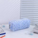 Cifeeo-Back To School Gifts Leopard Print Pencil Case Estuche Escolar Pencil Case Girls Cute Stationery Large Capacity School Supplies Plush Pencils Cases