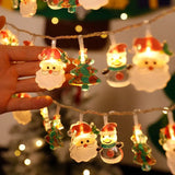 Cifeeo-Christmas Tree LED String Light 1.5M 10LED Xmas Hanging Lamp Fairy Light Garland Home Decoration Ornament 2024 New Year Gifts