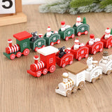 Cifeeo-Christmas Wooden Train Ornament Merry Christmas Decoration For Home 2024 Xmas Kids Gifts Noel Natal Navidad New Year 2024