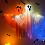 Cifeeo-Halloween Party LED Glow Ghost Home Indoor Outdoor Decoration Supplies 2024 Haunted House Bar Hanging Horror Props with Lights