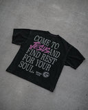 Cifeeo-High Street Black Retro Trendy Letter Print T-shirt for Men Y2k Goth Oversized Loose Cotton Short Sleeve Casual Tees Sweatshirt