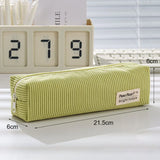 Cifeeo-Back To School Gifts Simple Corduroy Pencil Case Estuches Escolares Pencil Case Girls Cute Stationery Trousses Scolaires School Supplies Pencil Pouch
