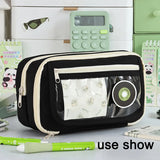 Cifeeo-Back To School Gifts 9 Layers Transparent Pencil Case Estuches Escolares Pencil Cases Piornik School Supplies Large Capacity Trousse Pencil Pouch