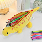 Cifeeo-Back To School Gifts Dinosaurs Plush Pencil Case School Supplies Pen Case Estuche Escolar Pencilcase Trousse Scolaire Kawaii Stationery Pencil Pouch