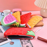 Cifeeo-Back To School Gifts Fruits Pencil Case Kawaii Stationery Watermelon Pencil Pouch Estuches Plush School Supplies Trousse Soft Pencil Cases For Girls