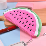 Cifeeo-Back To School Gifts Fruits Pencil Case Kawaii Stationery Watermelon Pencil Pouch Estuches Plush School Supplies Trousse Soft Pencil Cases For Girls