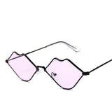 Cifeeo-Cool Sunglasses Sexy Red Lips Sunglasses 2024 Hippie Vintage sun galsses for Women Festival Rave Party Sun Glasses Ladies Eyeglasses