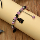 Cifeeo-Halloween Jewelry New Design Halloween Crystal Beaded Bracelet For Women Girls Black Bat Ghost Pumpkin Tassel Bracelets Party Friendship Jewelry