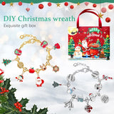 Cifeeo-Christmas Gift idea Christmas Charm Bracelet for Kids,Jewelry Blind Box Handmade DIY 24 Grid Educational Puzzle Toys Exquisite Gift Box Set