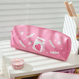 Cifeeo-Back To School Gifts Strawberry Pencil Case Kawaii Stationery Pencilcase Milk PU Leather Pen Case Trousse School Supplies Pencil Cases For Girls