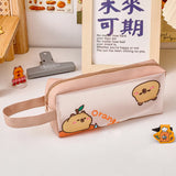 Cifeeo-Back To School Gifts Capibara Transparent Pencil Case Capibaras Peluche Pencil Case Girls School Supplies Pencilcase Cute Stationery Pencil Pouch
