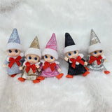 Christmas Mini Baby Elf Dolls Todder Elves Shining Kindness Craft Babies Doll Toy Decoration On The Shelf Gift For Girl Boy Kid