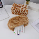 Cifeeo-Back To School Gifts Winter Plush Pencil Case Estuches Escolares Pencil Cases Cute Stationery Makeup Bag Large Capacity School Supplies Pencil Pouch