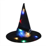 Cifeeo New 1PC LED Lights Witch Hats Halloween Costume Cosplay Props Outdoor Tree Hanging Ornament  Party Decor Halloween Decoration