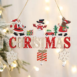 Cifeeo-Wooden Christmas Hanging Pendants Gnome Santa Claus Merry Christmas Decoration for Home Xmas Tree Ornaments 2024 New Year Gifts