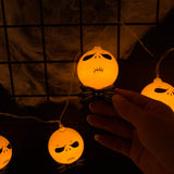 Cifeeo 2023 New Halloween Lights Ghost face LED String Light Hanging Ornament for Home Bar Spooky Halloween Festival Party Decoration