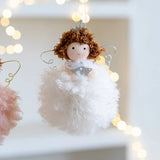 New Year Gift White Pink Christmas Angel Doll Tree Ornament Xmas Decoration for Home Natal Navidad Cute Holiday Gift Decor