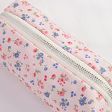 Cifeeo-Back To School Gifts Retro Flowers Pencil Case Estuche Escolar Pencil Pouch Corduroy Cute Stationery Large Capacity School Supplies Pencil Case Girls