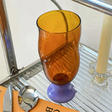 CIFEEO-Color Borosilicate Glass Mug S Curve Wave Shape Heat Resistant Glass Cup Red Wine Cocktails  Coffee Ice Water Cup