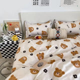 Cifeeo-INS Style Bedding Boys Girls Twin Queen Size Duvet Cover Set Flat Sheet Pillowcase Bed Linen Kids Adult Fashion Home Textile