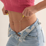 Cifeeo Spring Summer Hot Sale Multi Layer Thin Waist Chain For Women Long Tassel Body Chain Sexy Jewelry Bohemia Beach Vacation Bijoux