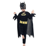 Cifeeo-Halloween Custom Kids Boys Muscle Costumes with Mask Cloak Movie Character Superhero Cosplay Halloween Party Role Play