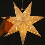 Cifeeo-Hollow Star Hanging Pendant Eid Mubarak Ramadan Kareem Decoration Lantern 2024 Islamic Muslim Party Supplies Christmas Birthday