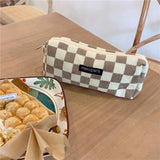 Cifeeo-Back To School Gifts Pencil Case Korean Retro Pencilcase Trousse Scolaire Corduroy Pen Case Estuche Lapices Kalemlik School Supplies Pencil Pouch