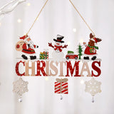 Cifeeo-Wooden Christmas Hanging Pendants Gnome Santa Claus Merry Christmas Decoration for Home Xmas Tree Ornaments 2024 New Year Gifts