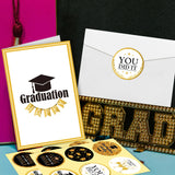 CIFEEO-12Sets Graduation Greeting Cards Congrats Grad Gift Card with Envelopes and Stickers Graduate Grad Party Invitation Card