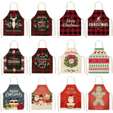 Cifeeo-Linen Merry Christmas Apron Christmas Decorations for Home Kitchen Accessories 2024 Christmas Natal Navidad 2025 New Year Gifts